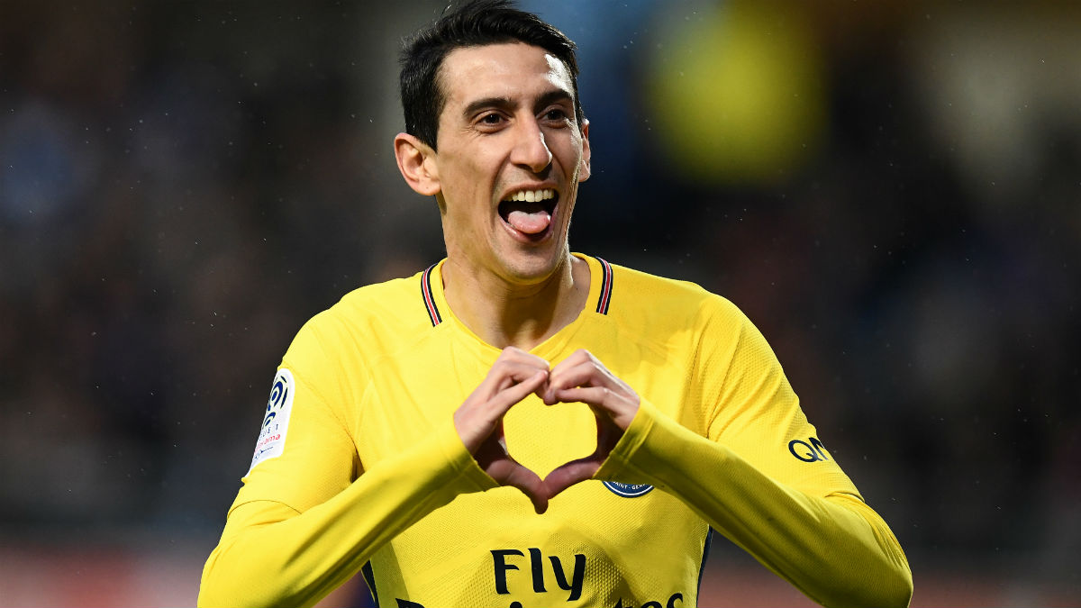 Di María celebra su gol ante el Troyes. (AFP)