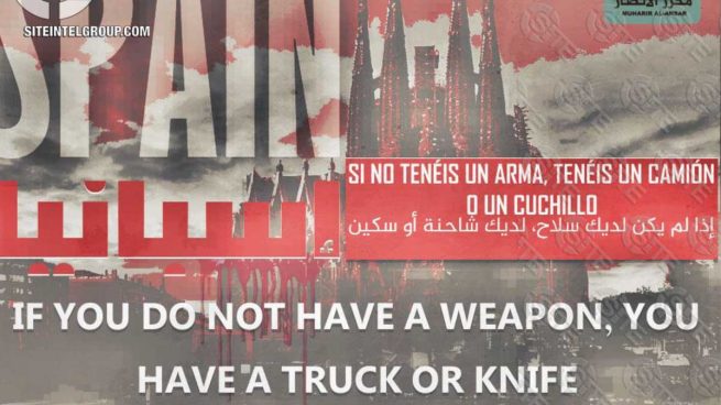 Estado Islámico amenaza con más atentados en Barcelona: «Si no tenéis un arma, tenéis un camión o un cuchillo»