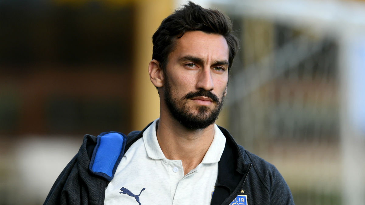 Davide Astori, en una concentración con la selección de Italia. (Getty)