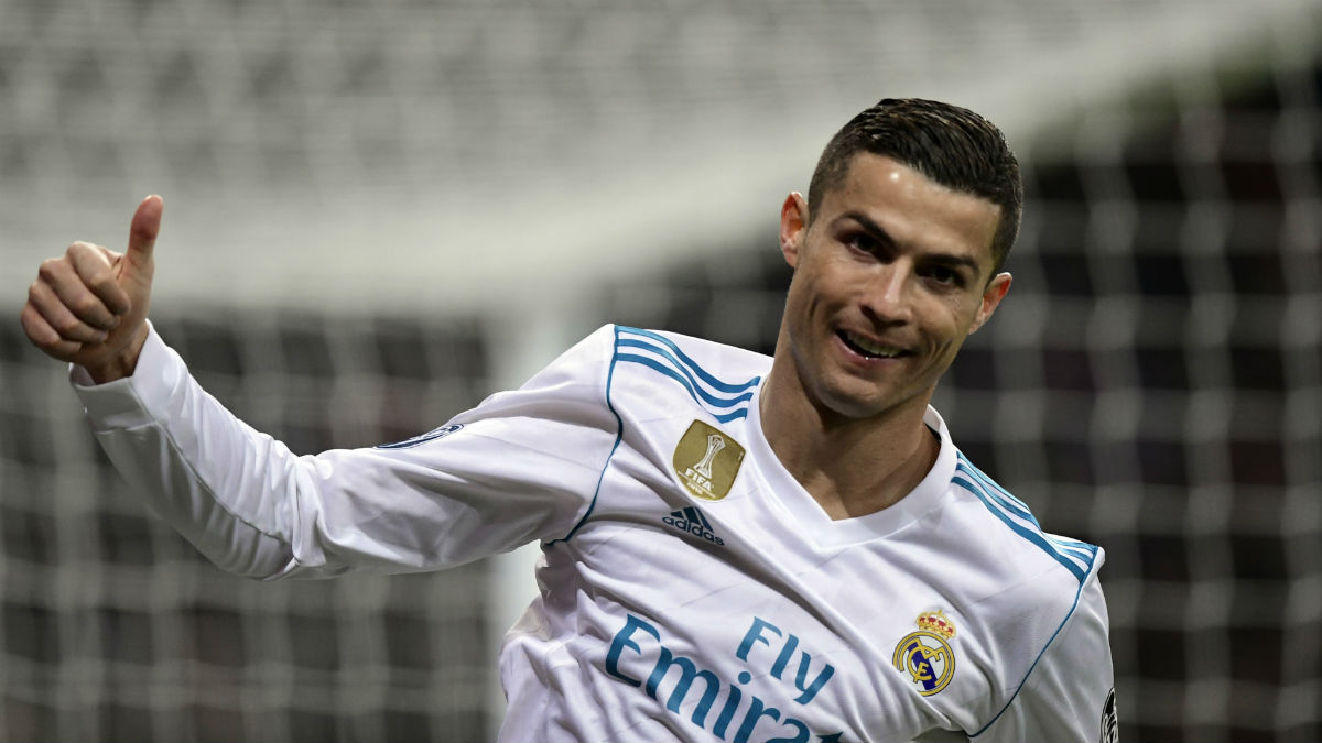 Cristiano celebra un gol ante el Borussia Dortmund. (AFP)