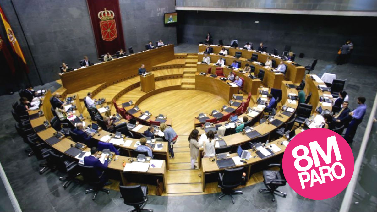 El Parlamento de Navarra durante un Pleno. (Foto: Twitter)