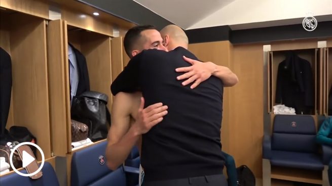 Así celebraron los jugadores del Madrid la victoria en el vestuario ?>