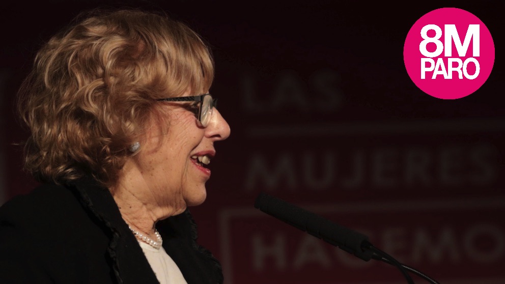 Manuela Carmena en el acto institucional del 8M. (Foto. Madrid)