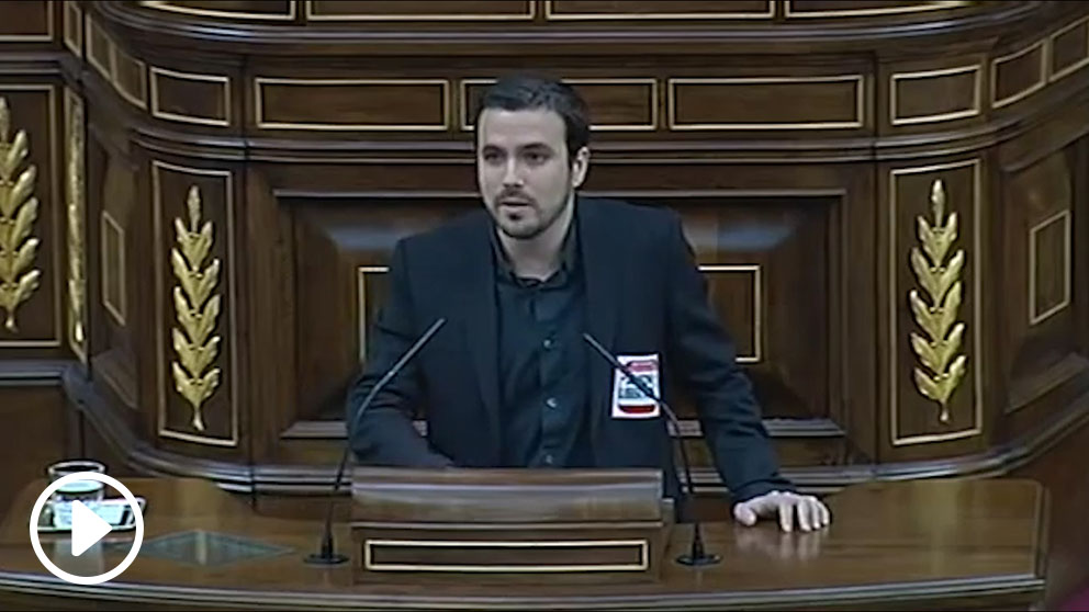 Alberto Garzón defiende a Alfon en el Congreso