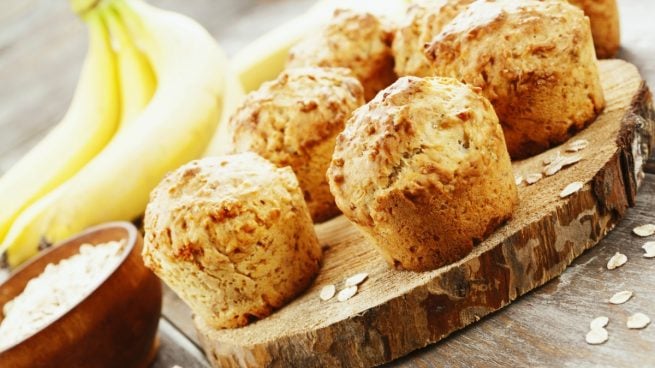 muffins de plátano y avena