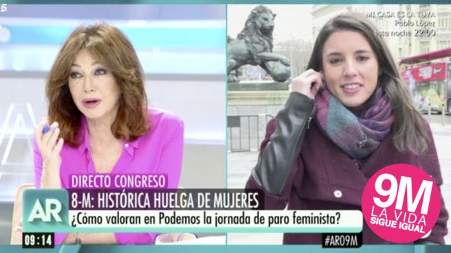 Ana Rosa Quintana entrevista a Irene Montero.