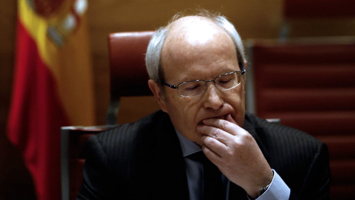 El ex líder del PSC José Montilla, en la comisión de financiación de partidos del Senado. (EFE)