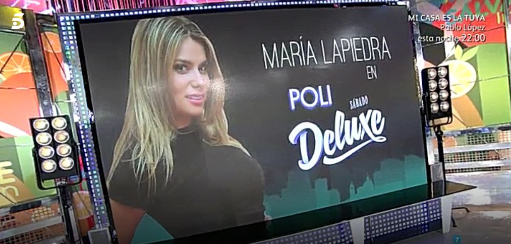 Marís Lapiedra en ‘Sábado Deluxe’. (Foto: Telecinco).