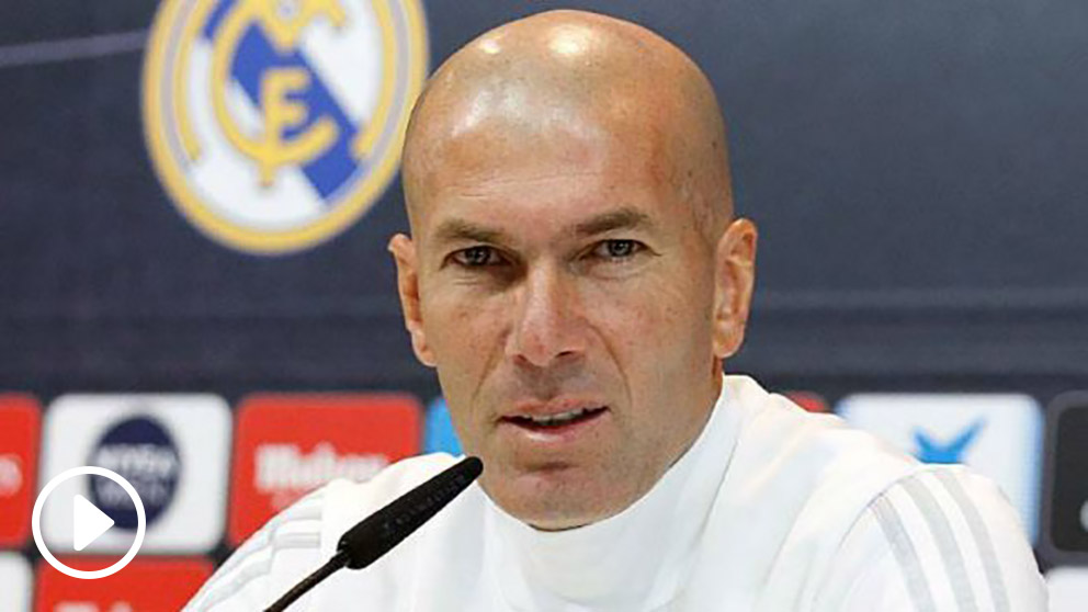 Zinedine Zidane, durante una rueda de prensa. (Realmadrid.com)