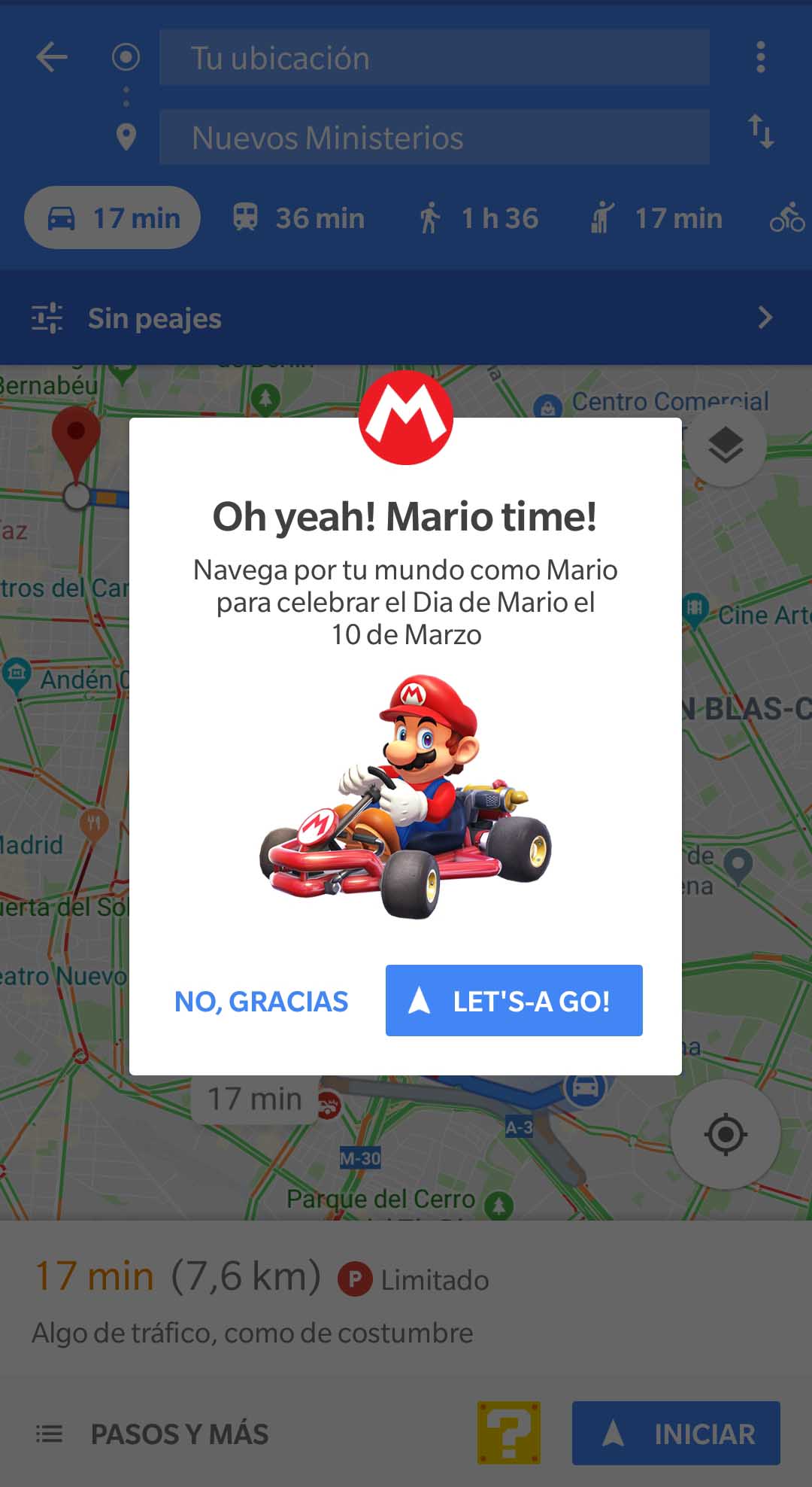 ¿Qué hace Mario en Google Maps con su kart? La Neta Neta
