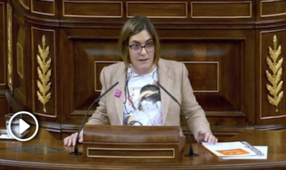 Marta Sorlí (Compromís), en la tribuna del Congreso.