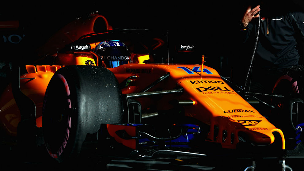 Fernando Alonso ha reconocido que, de primeras, McLaren no va a estar a la altura de los tres equipos grandes, poniéndose como objetivo lograr que el MCL33 sea el mejor de los demás. (Getty)