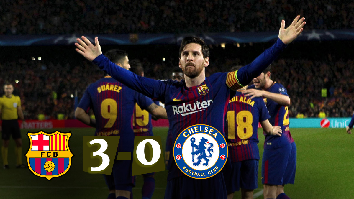 Leo Messi celebra el gol que sentenció al Chelsea. (EFE)