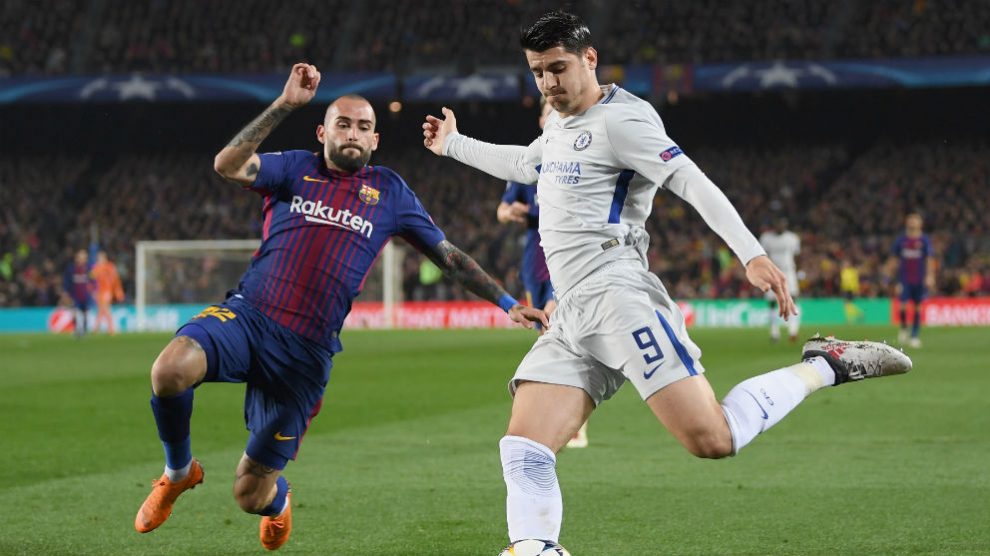 Álvaro Morata, durante el Barcelona – Chelsea. (Getty)