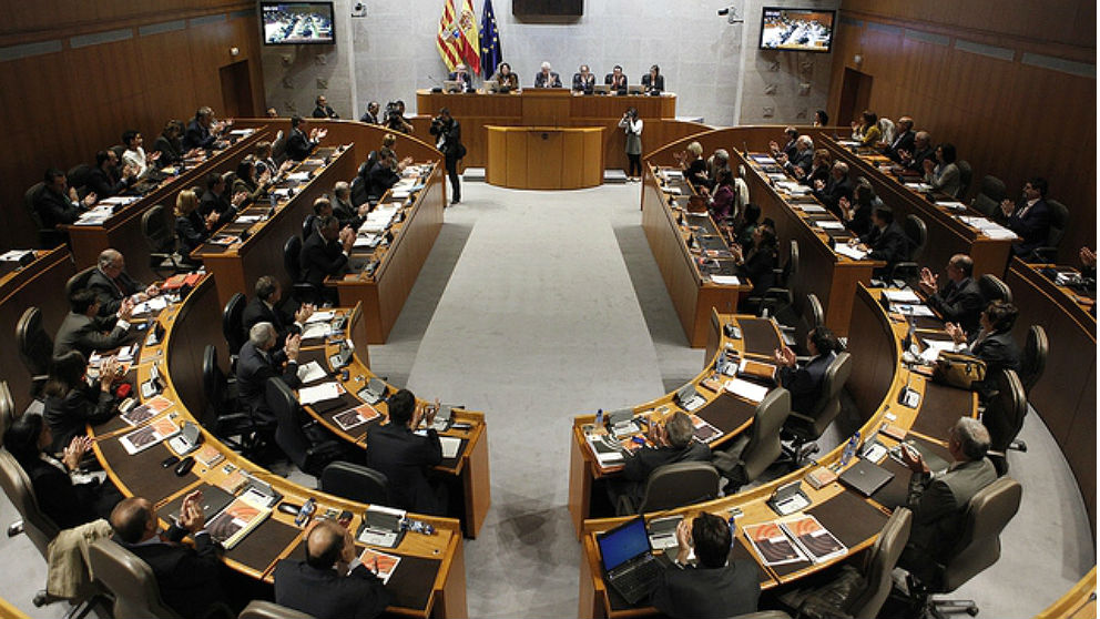 Hemiciclo de las Cortes de Aragón durante un pleno.