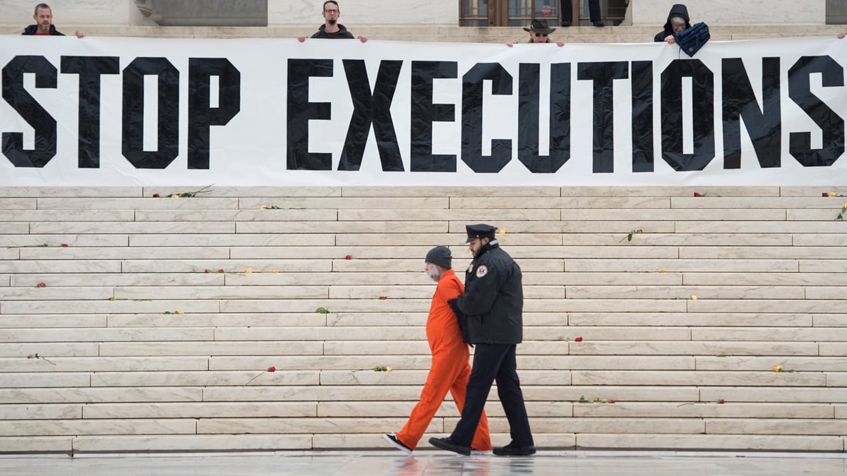 Protesta contra la pena de muerte en Estados Unidos. (Foto: AFP)