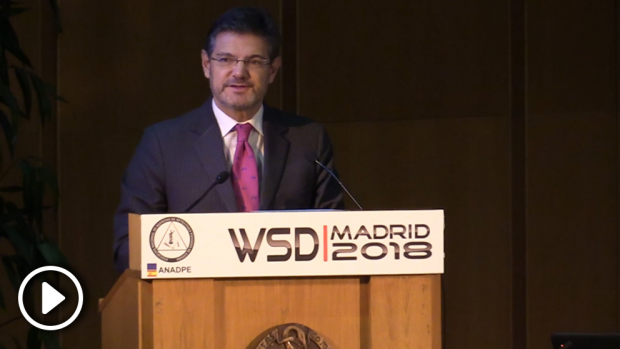 El ministro de Justicia, Rafael Catalá, en el World Summit Detectives 2018.