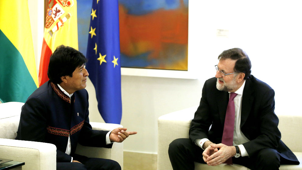 Morales y Rajoy este viernes en La Moncloa (Foto: Efe).