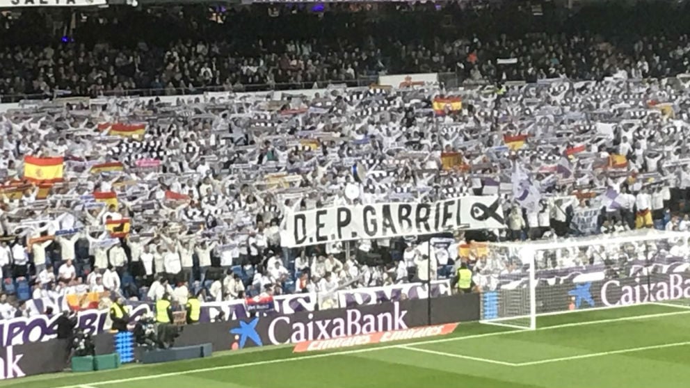 El Bernabéu homenajeó a Gabriel.