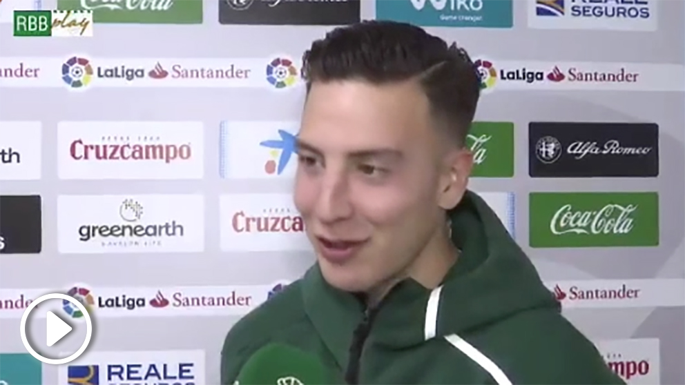 Francis, durante una entrevista para la televisión del Real Betis.