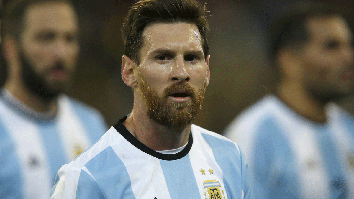 Leo Messi, durante un partido con la selección argentina. (Getty)