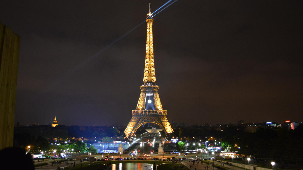La torre Eiffel de París.