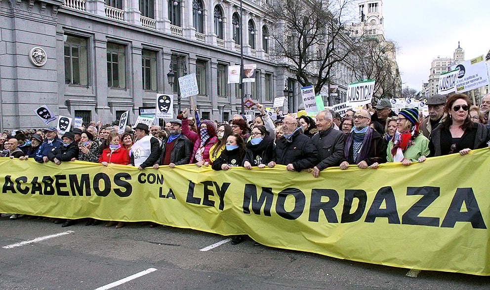 Manifestación contra la Ley Mordaza. (Foto: E. Falcón)