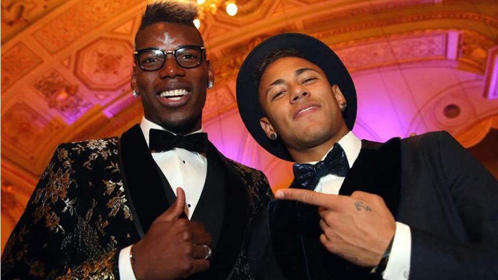 Pogba y Neymar, en una gala de premios.