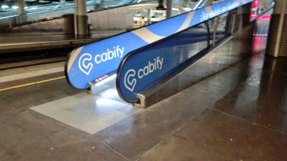 Publicidad de Cabify en Atocha (Foto: Elite Taxi).