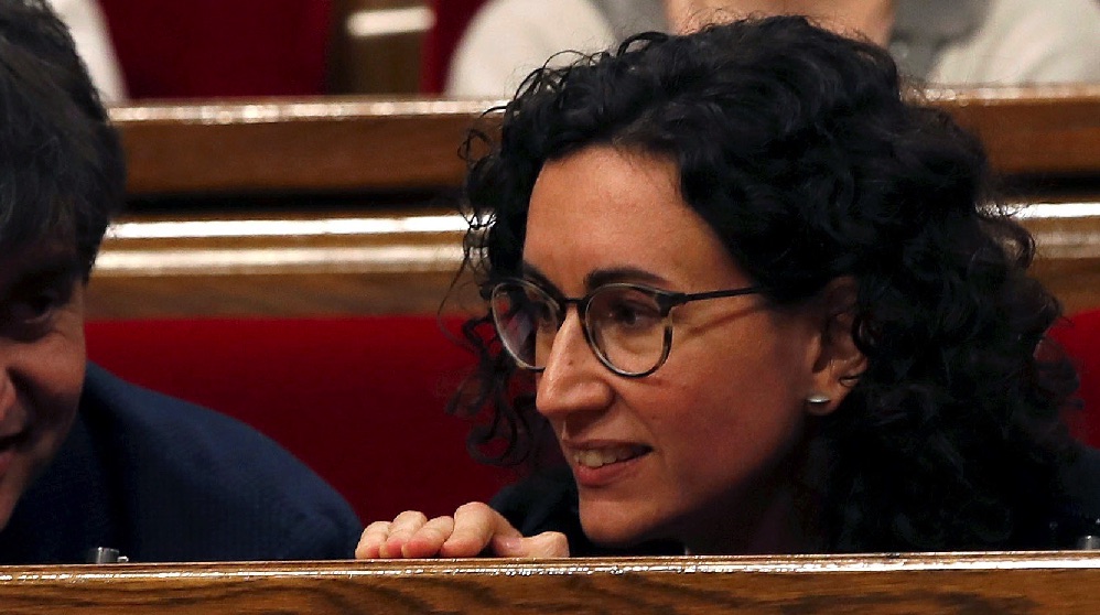 Marta Rovira en el Parlament. (Foto. EFE)
