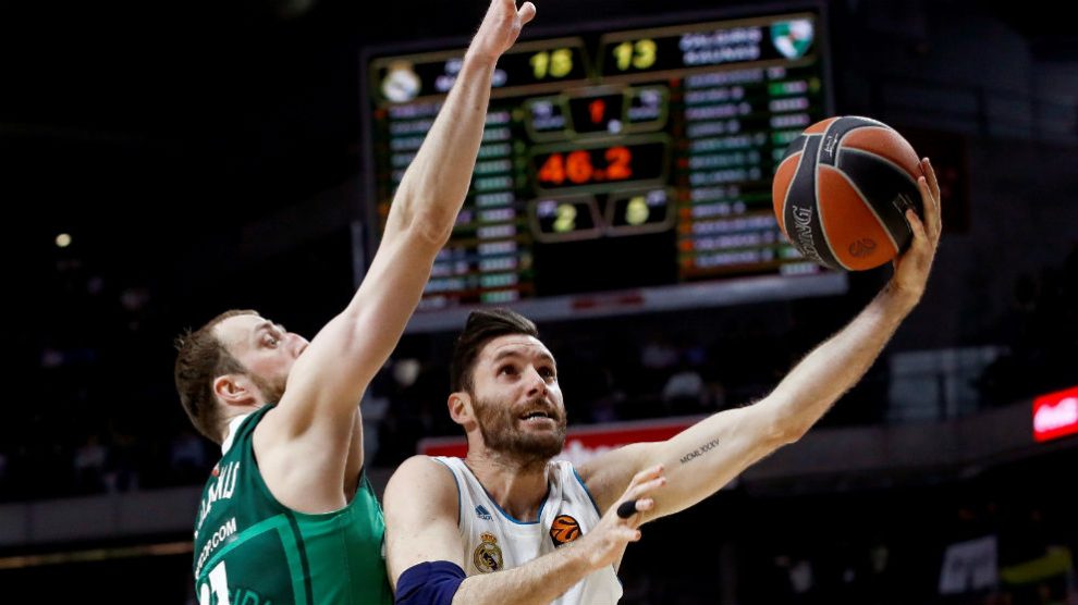 Rudy, en el partido contra Zalgiris. (EFE)