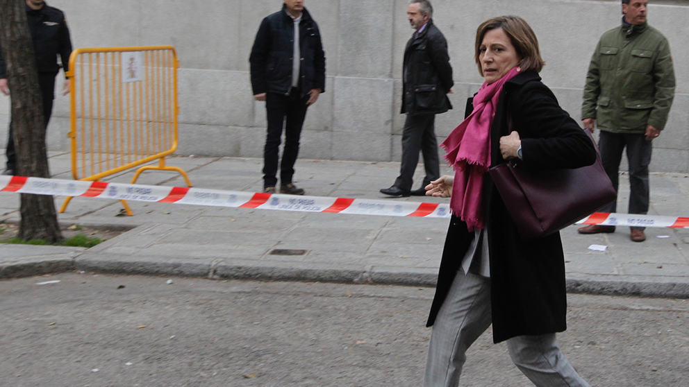 Carme Forcadell y Raül Romeva entrando en el Tribunal Supremo. Foto: Francisco Toledo
