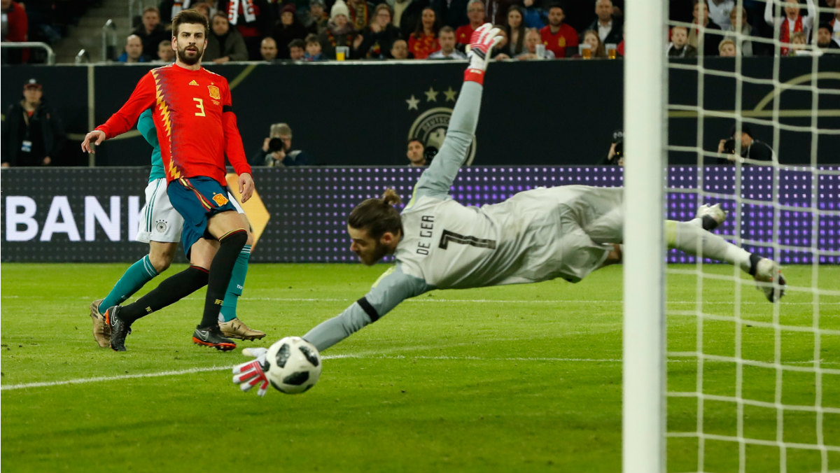 De Gea hizo un partido sobresaliente ante Alemania. (AFP)