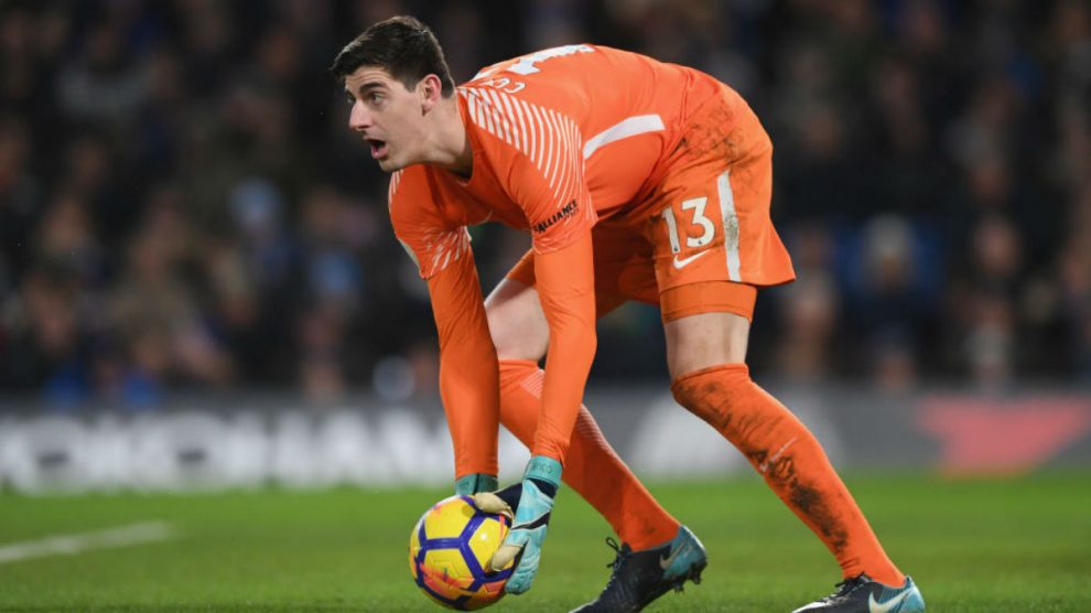 Thibaut Courtois, durante un partido con el Chelsea. (Getty)