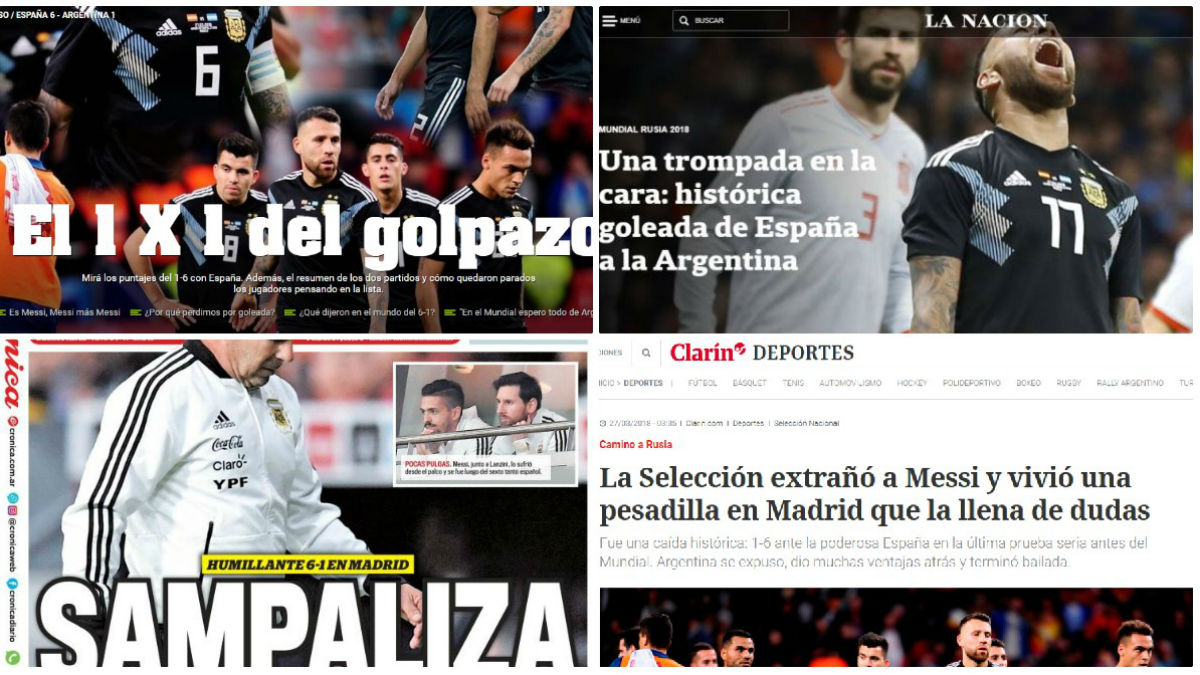 La prensa argentina hace sangre tras la goleada del Wanda Metropolotiano.