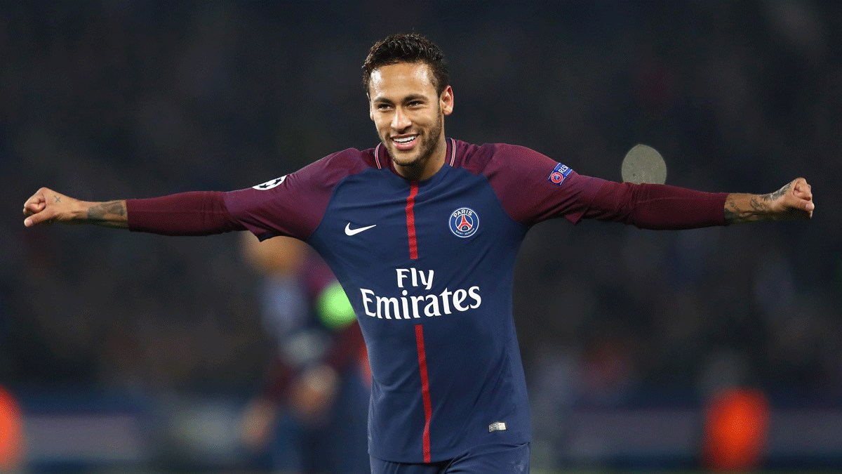 Neymar celebra un gol con el PSG. (Getty)