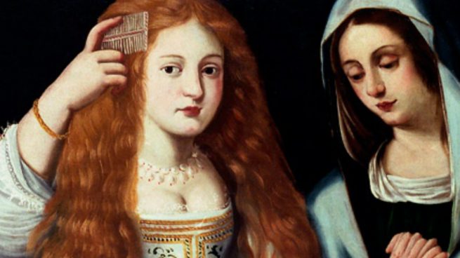Detalle del cuadro 'La alegoría de la vanidad', que podría ser un retrato de la famosa actriz del siglo XVII 'La Calderona'.