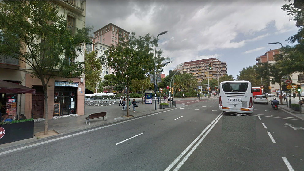 Calle Sants de Barcelona, donde se produjo el suceso.