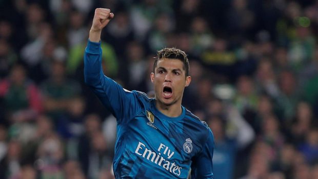 Cristiano Ronaldo, celebrando un gol.