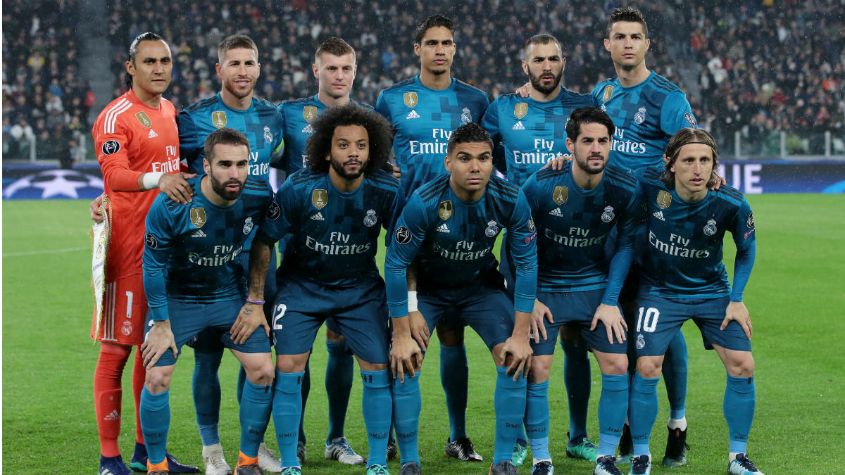 El once titular del Real Madrid en Turín. (Getty)