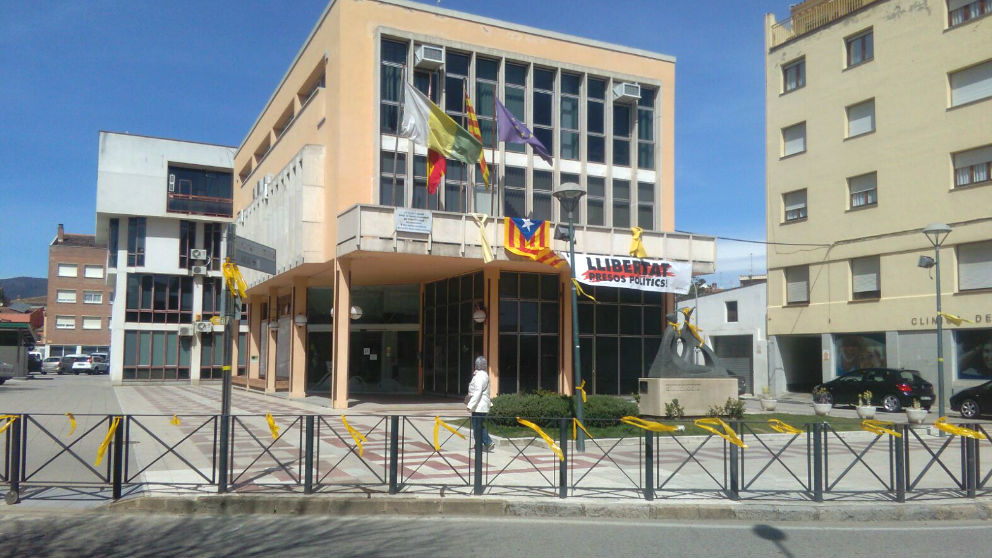 Fachada del Ayuntamiento de Santa Coloma de Farners (Gerona)