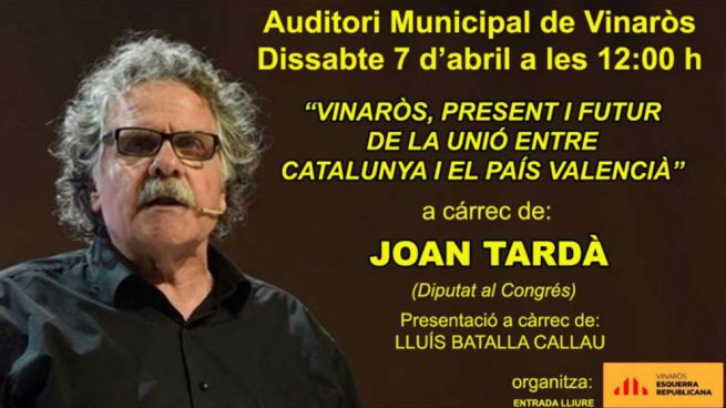 Cartel del acto de ERC en Vinaroz por los 'Países Catalanes'