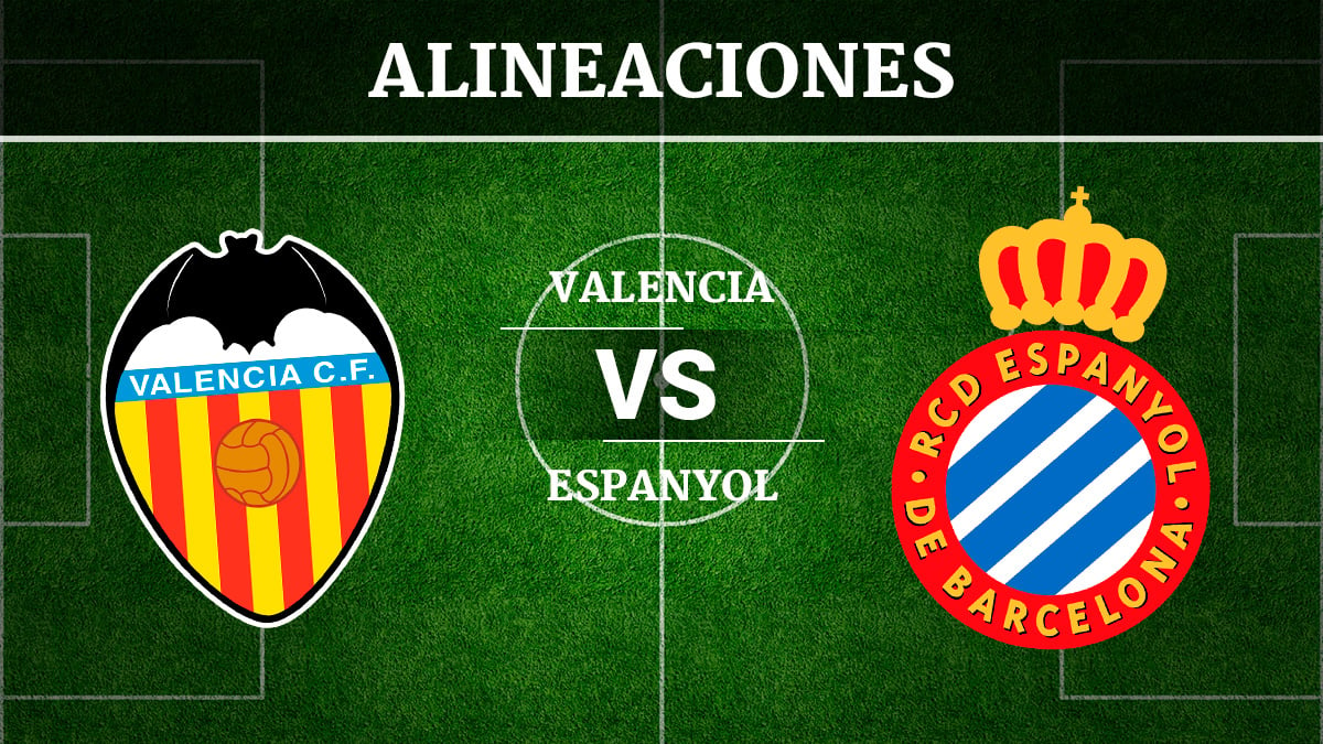 Consulta las posibles alineaciones del Valencia vs Espanyol