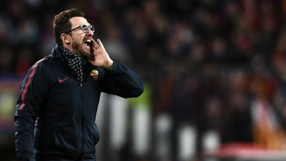 Di Francesco, durante el partido. (AFP)