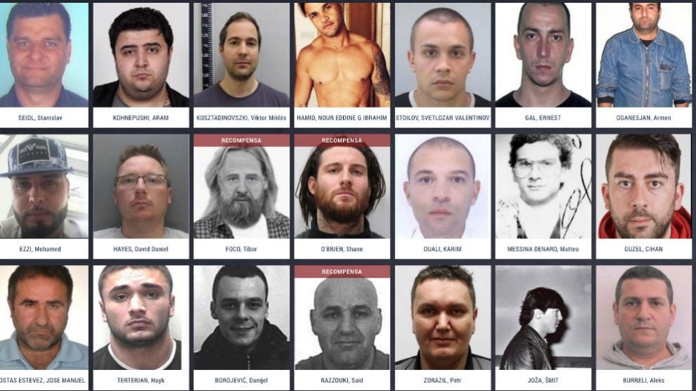 Los más buscados por la Europol
