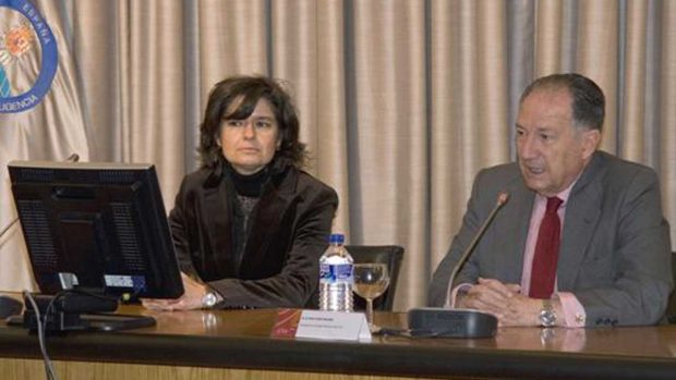 Elena Sánchez junto al director del CNI el general Félix Sanz Roldán.