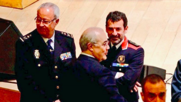 El Jefe de los Mossos d´Esquadra Ferran Lopez con el juez Pablo Llarena