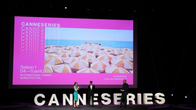 Ianuguración del festival de series Canneseries. Foto: AFP