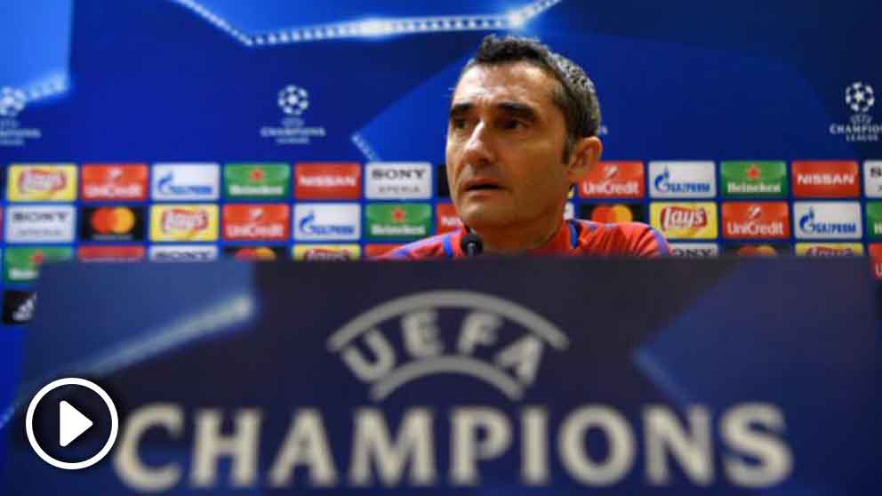 Valverde en rueda de prensa. (AFP)