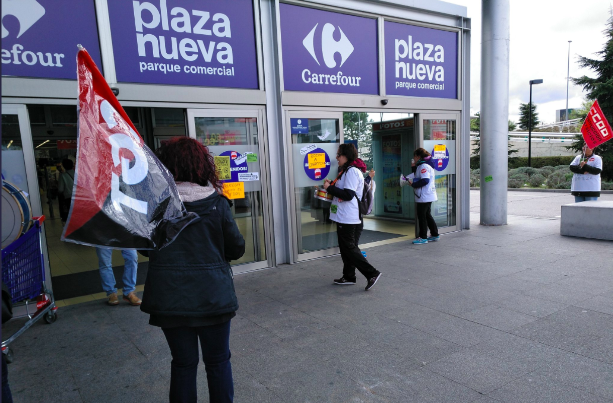 Huelga de Carrefour en Leganés (Foto:CGT)